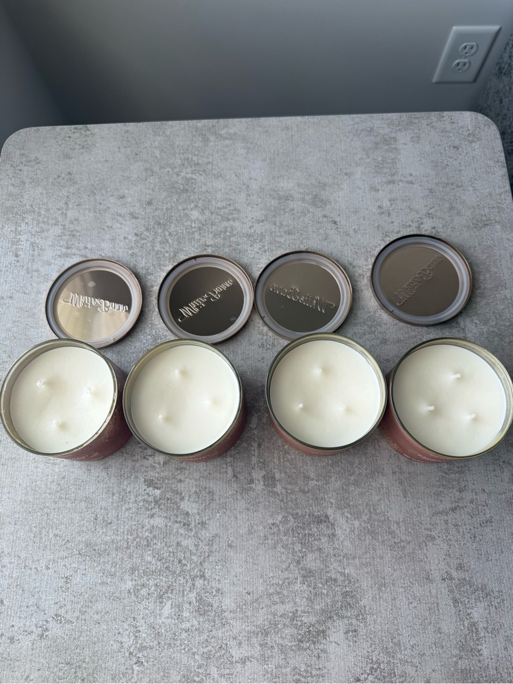 Bath & Body Works Copper Metallic Mahogany Vanilla Jar Candles (Set of 4) - Picture 2 of 3
